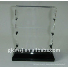 Troféu de cristal quadrado personalizado para Presidente Souvenir